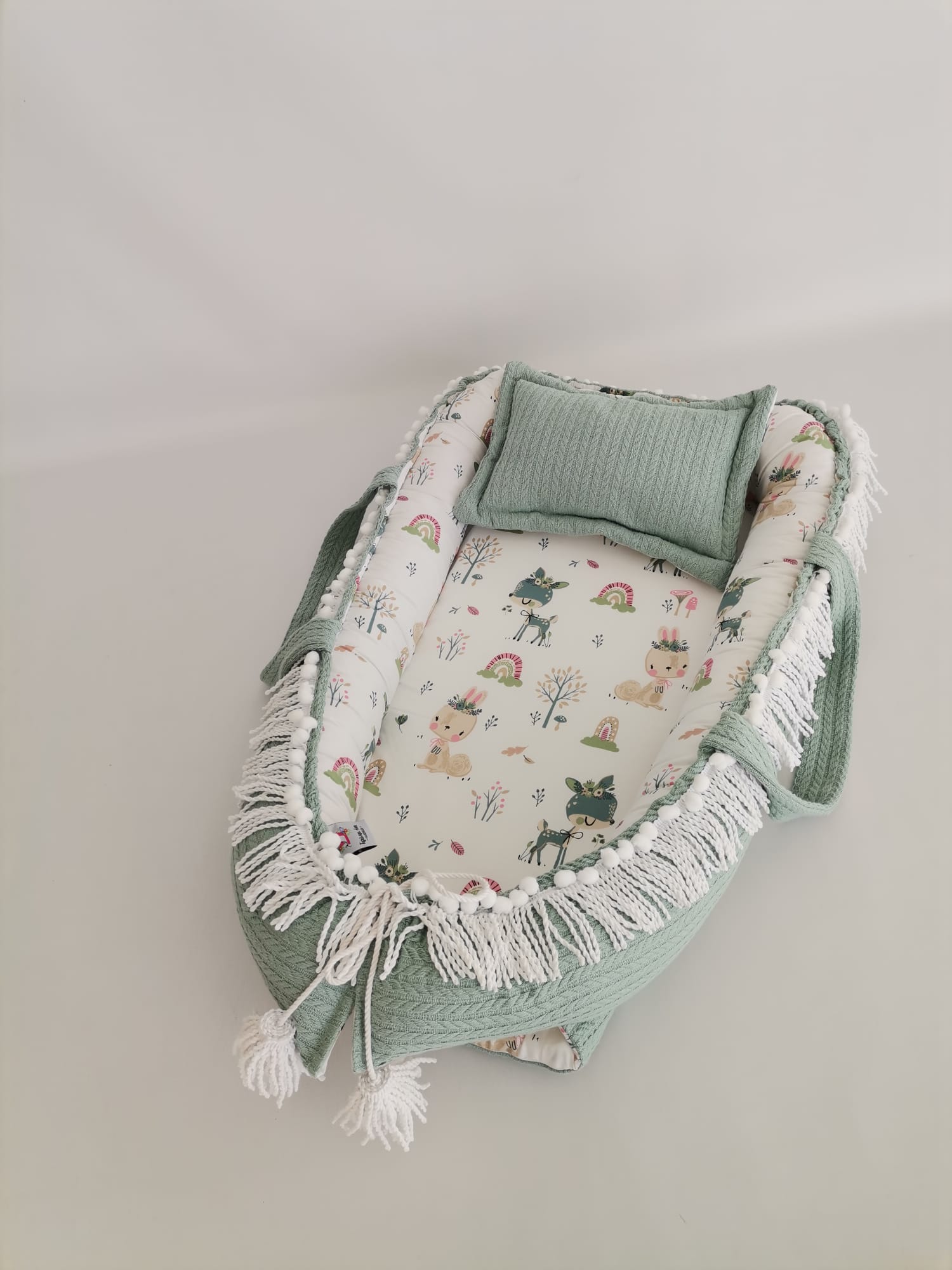 BABYNEST PÜSKULLU YEŞİL ÖRGÜ PİKE - YENİ CEYLANLI POPLİN