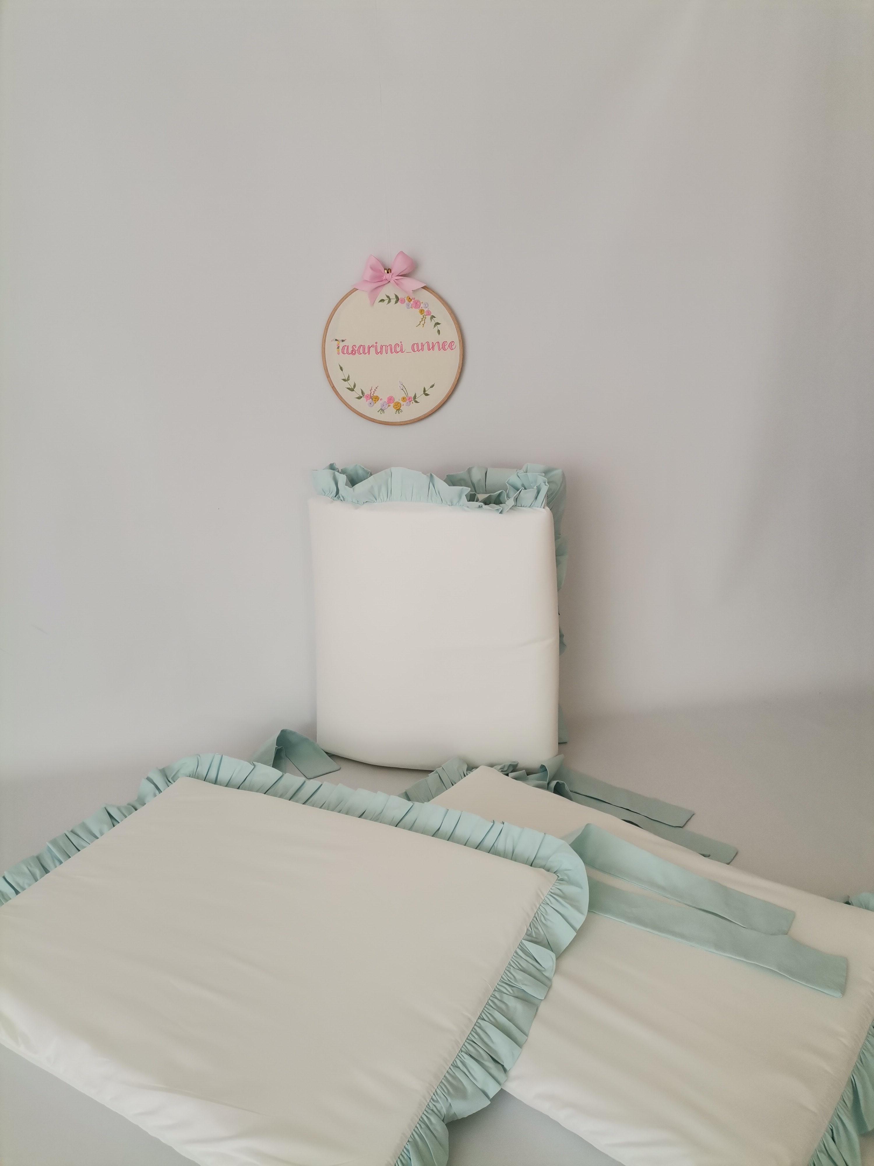 BEYAZ - V58 YEŞİL FIRFIRLI KORUMALIK