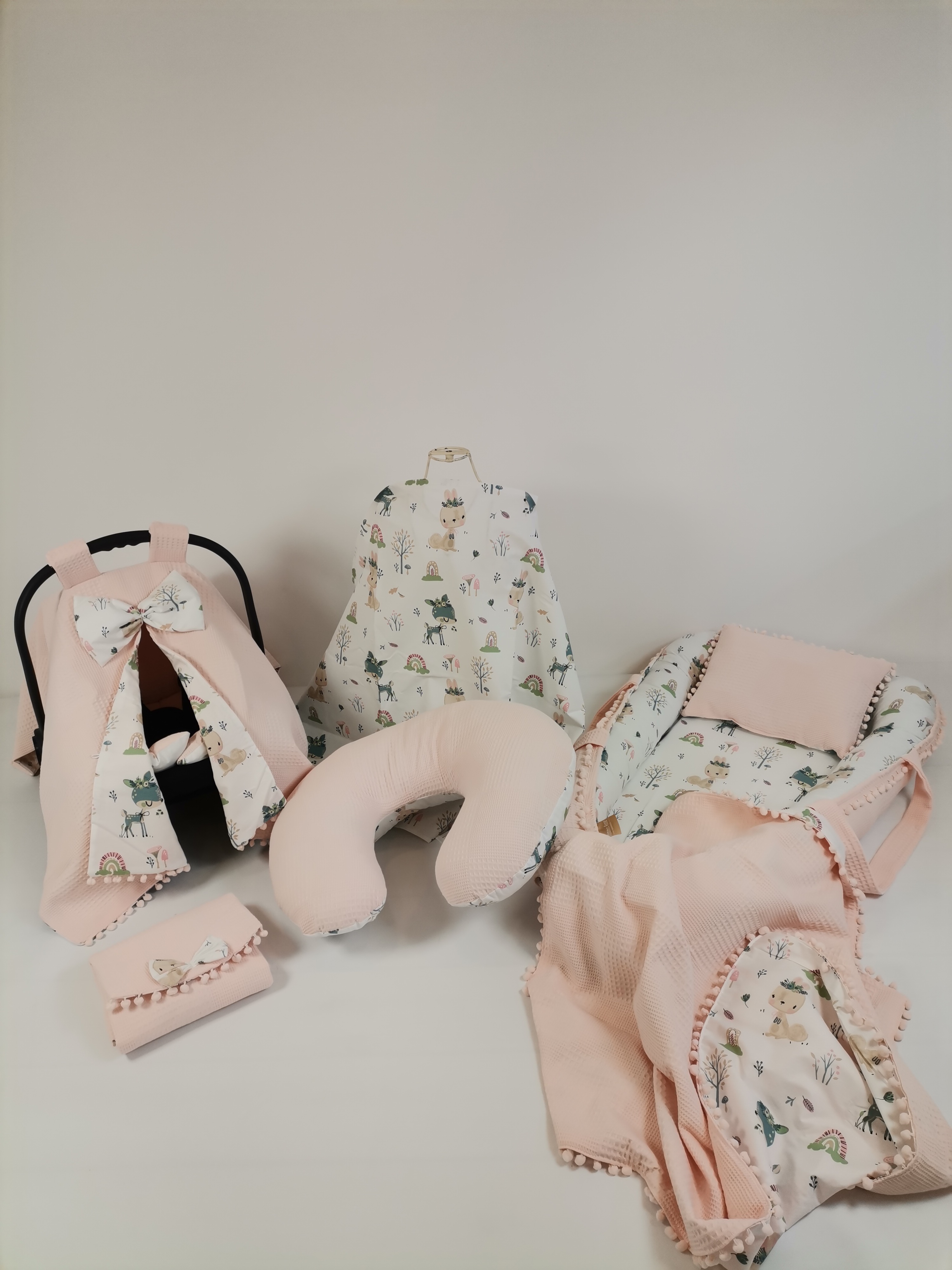 Babynest 8'li set somon waffle pike - yeni ceylanlı poplin