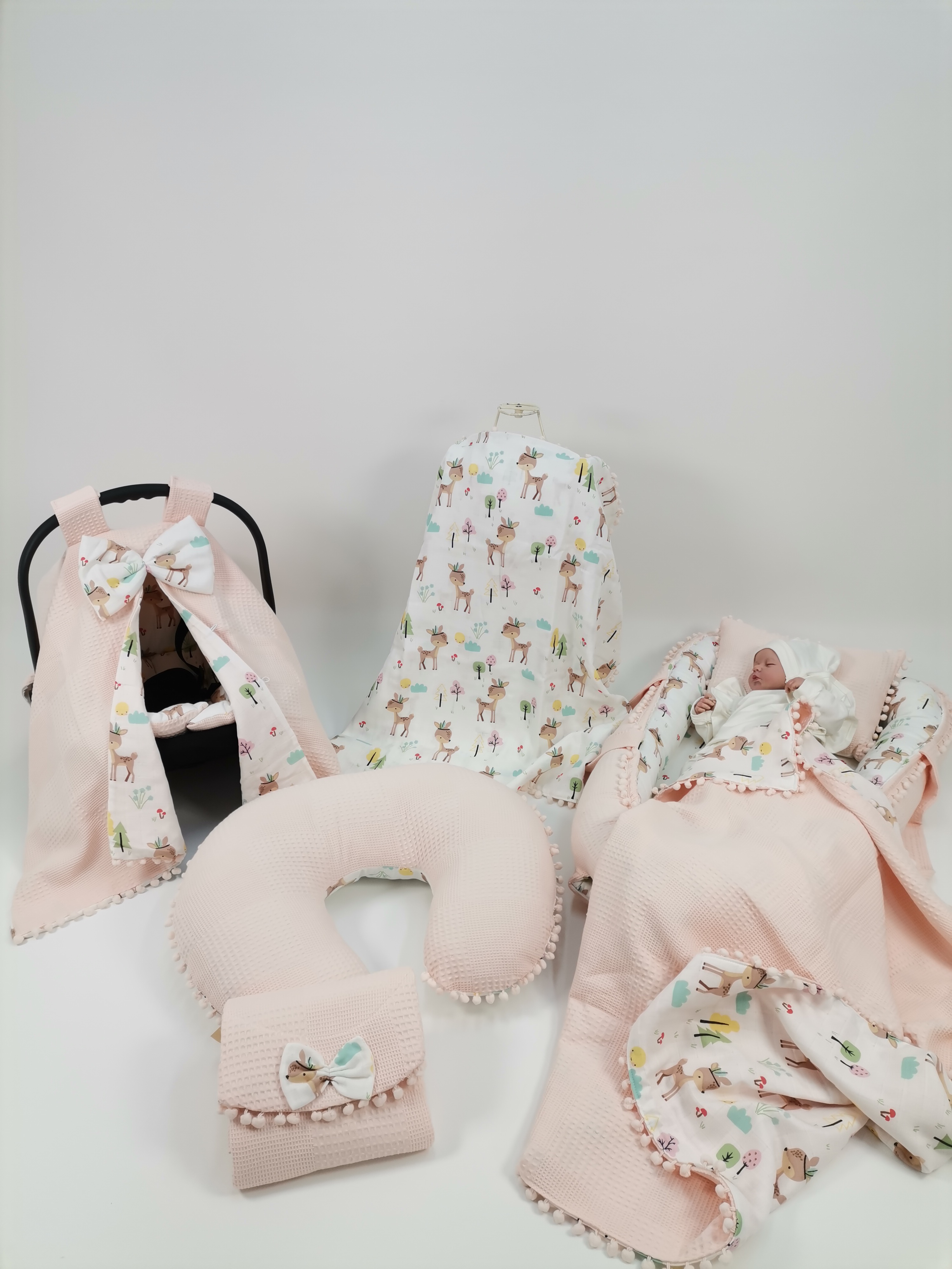 Babynest 8'li set somon waffle pike - karacalı müslin