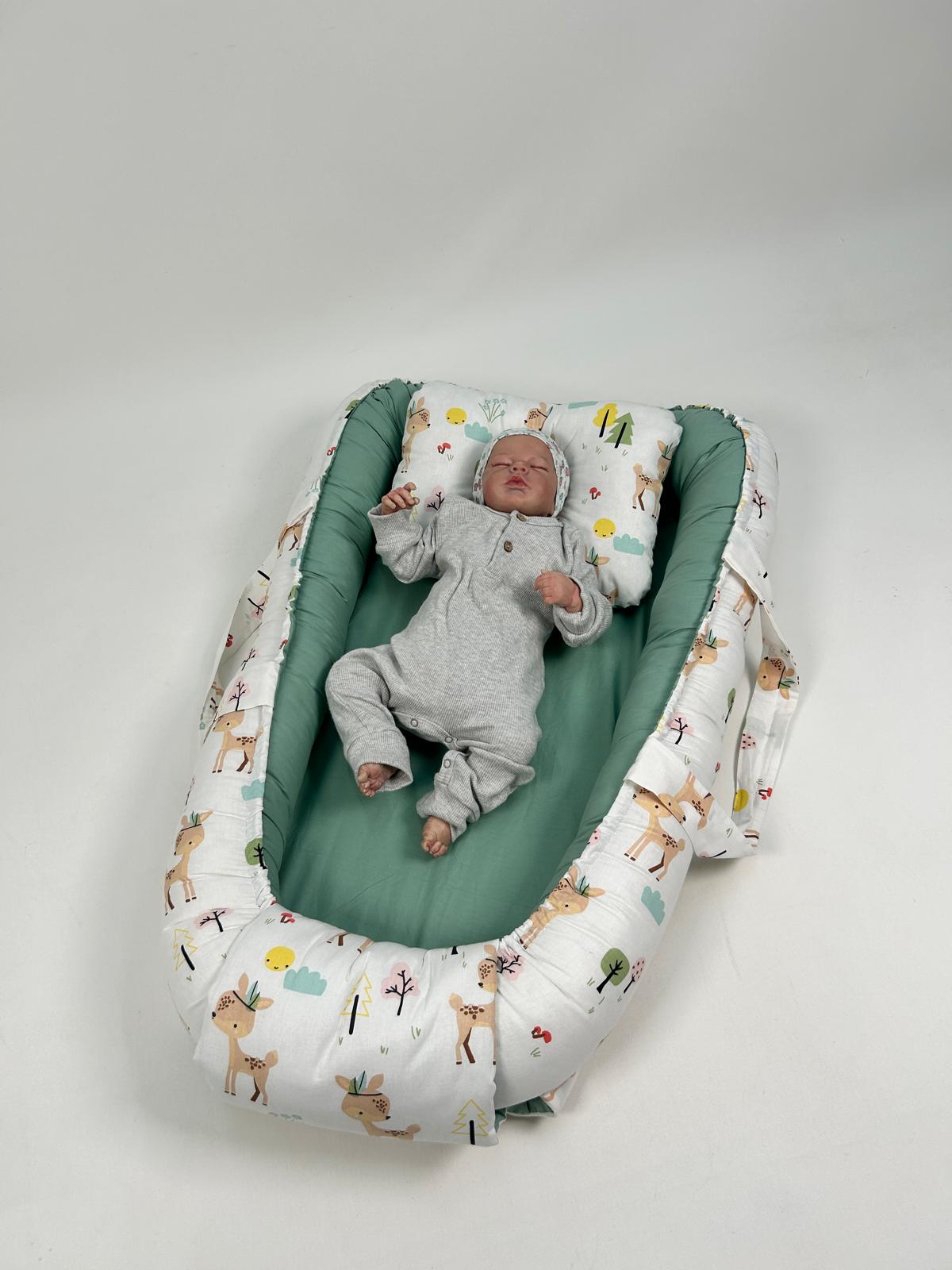 Babynest karacalı poplin - yeşil poplin