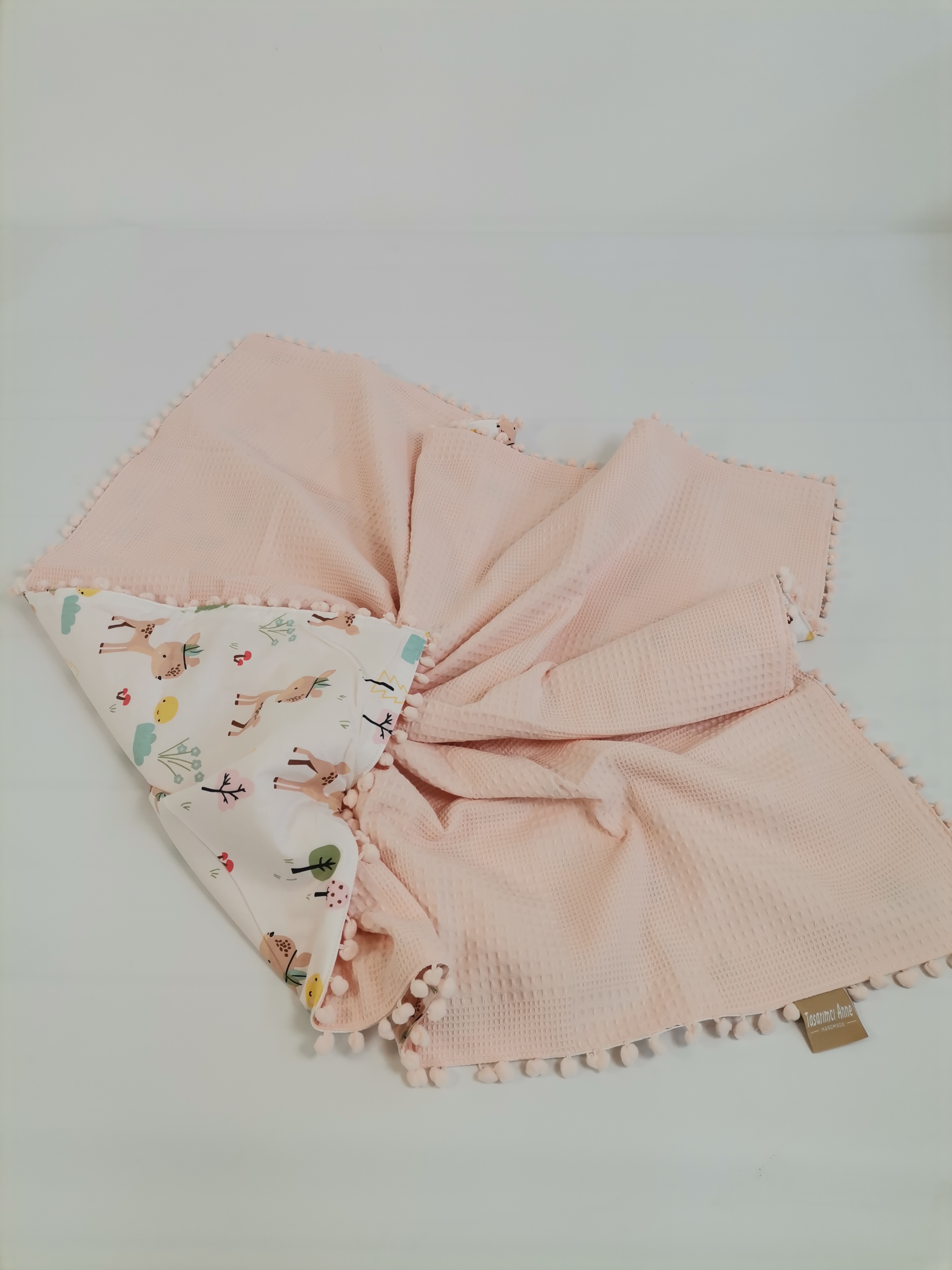 Battaniye somon waffle pike - karacalı poplin