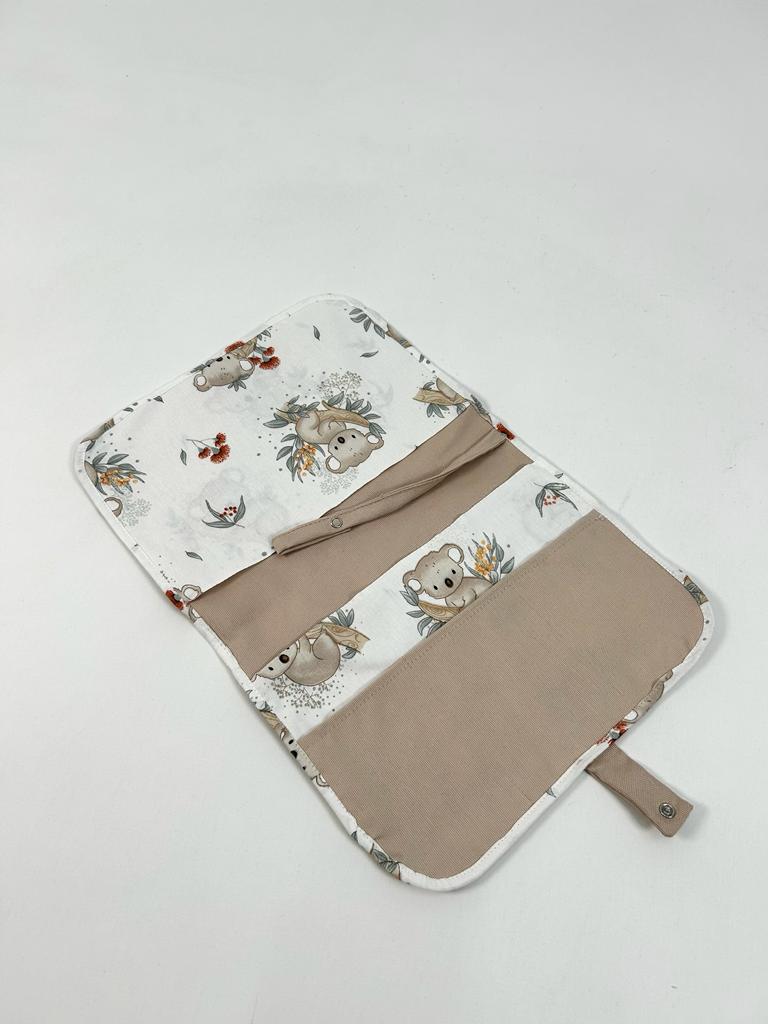 Bebek bakım çantası organizer bej - koala desenli