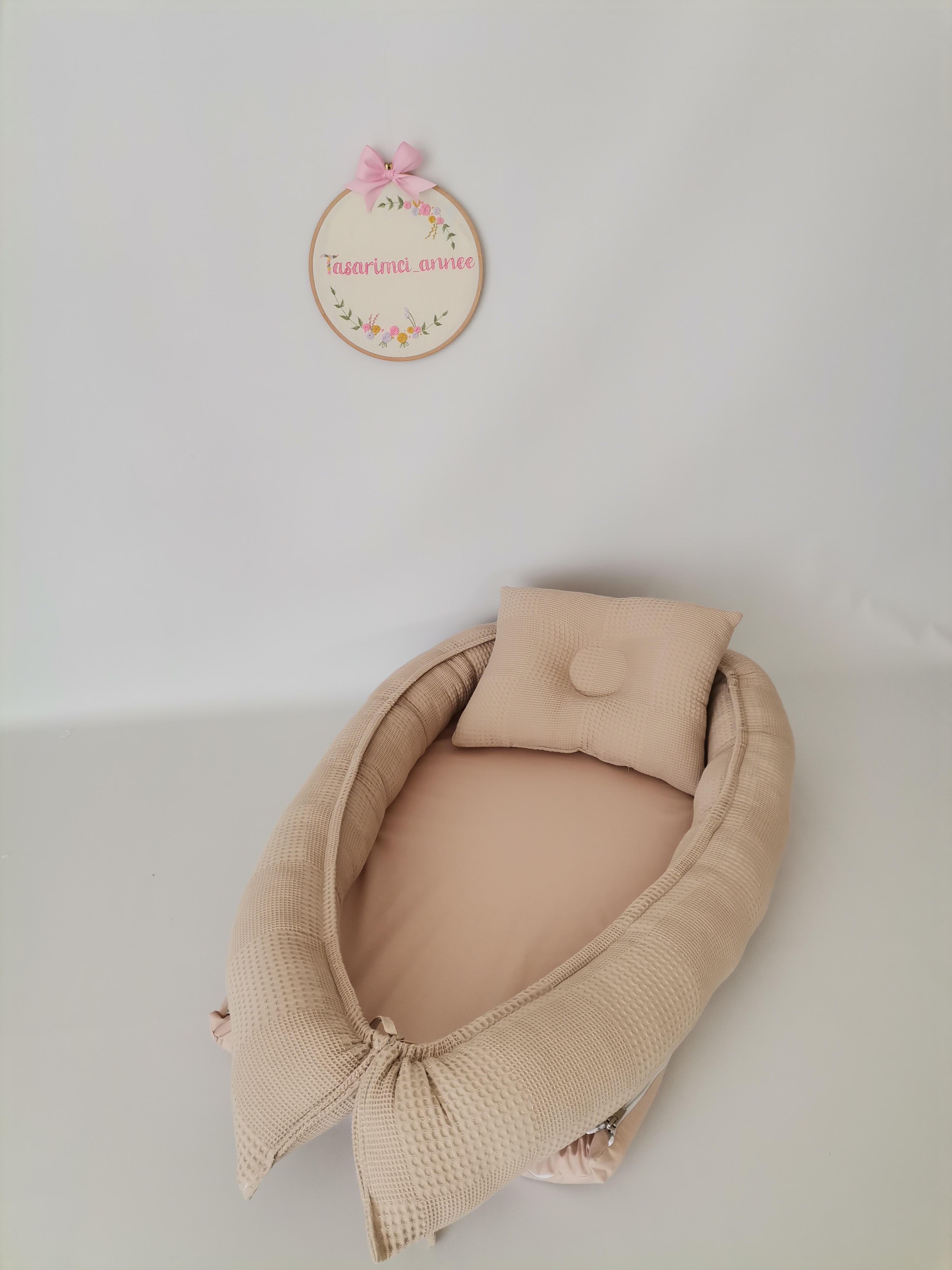 ÇOK AMAÇLI BABYNEST BEJ PİKE - V10 POPLİN