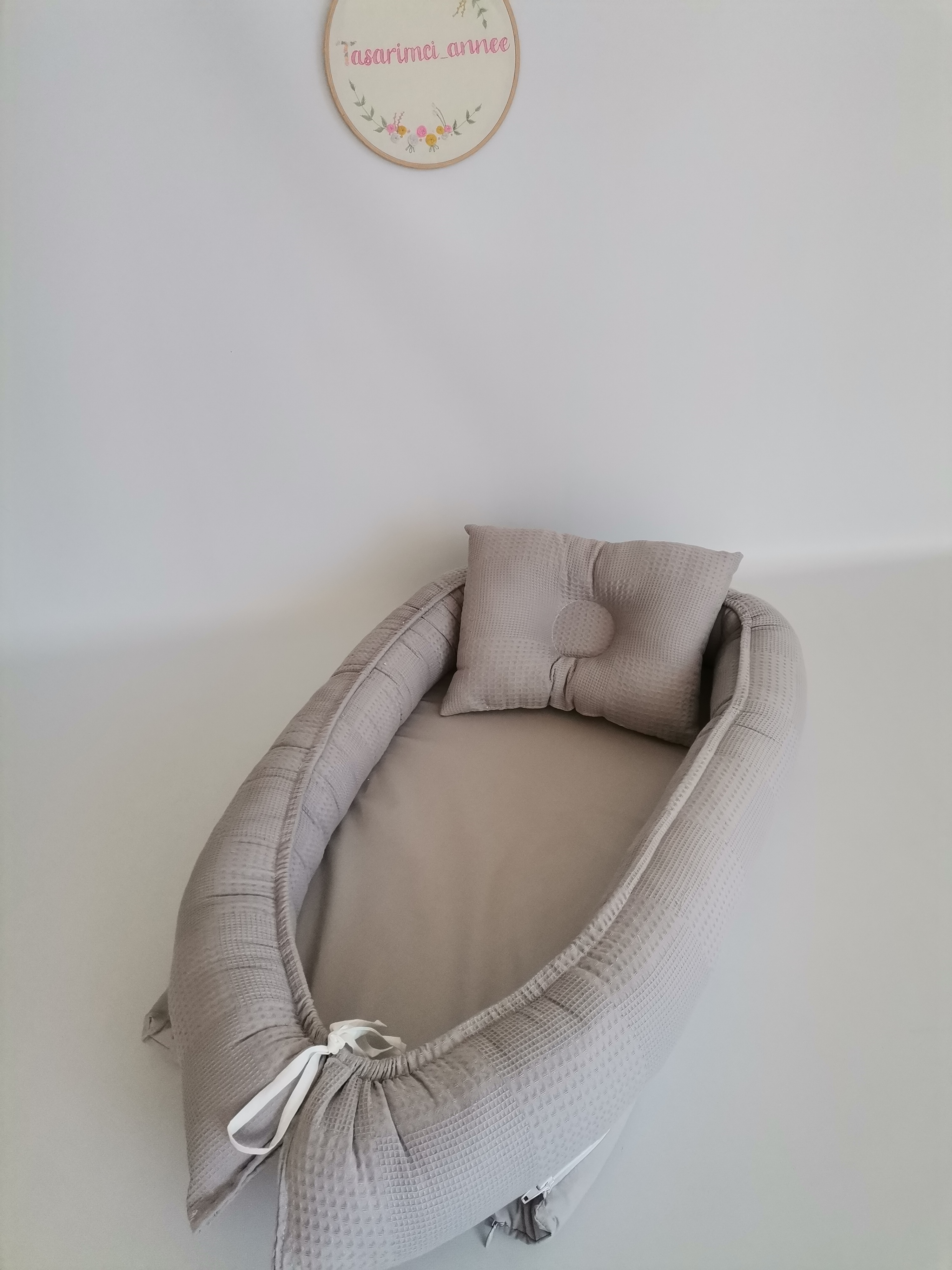 ÇOK AMAÇLI BABYNEST GRİ KLASİK PİKE - GRİ POPLİN