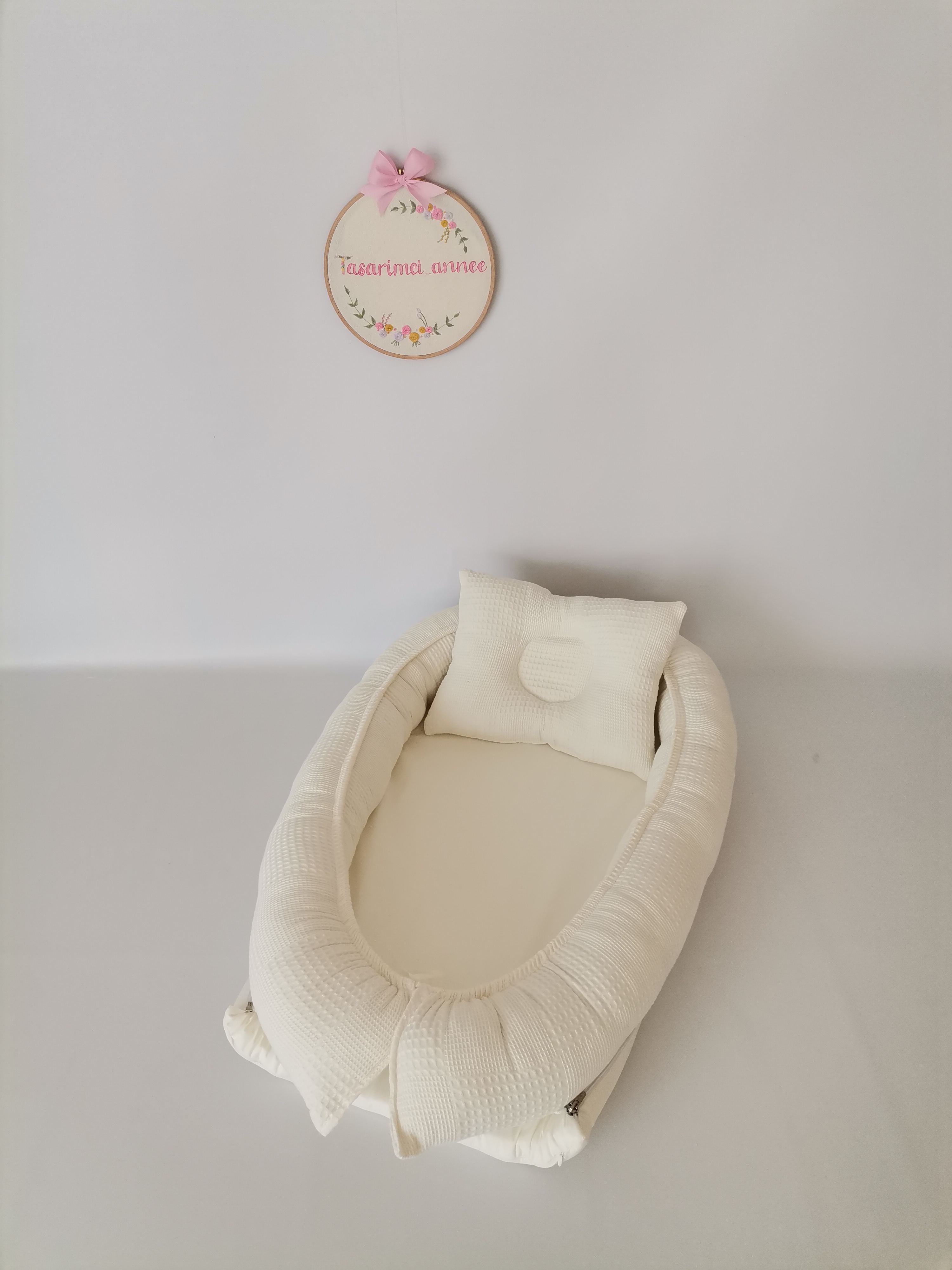 ÇOK AMAÇLI BABYNEST KREM KLASİK PİKE - KREM POPLİN