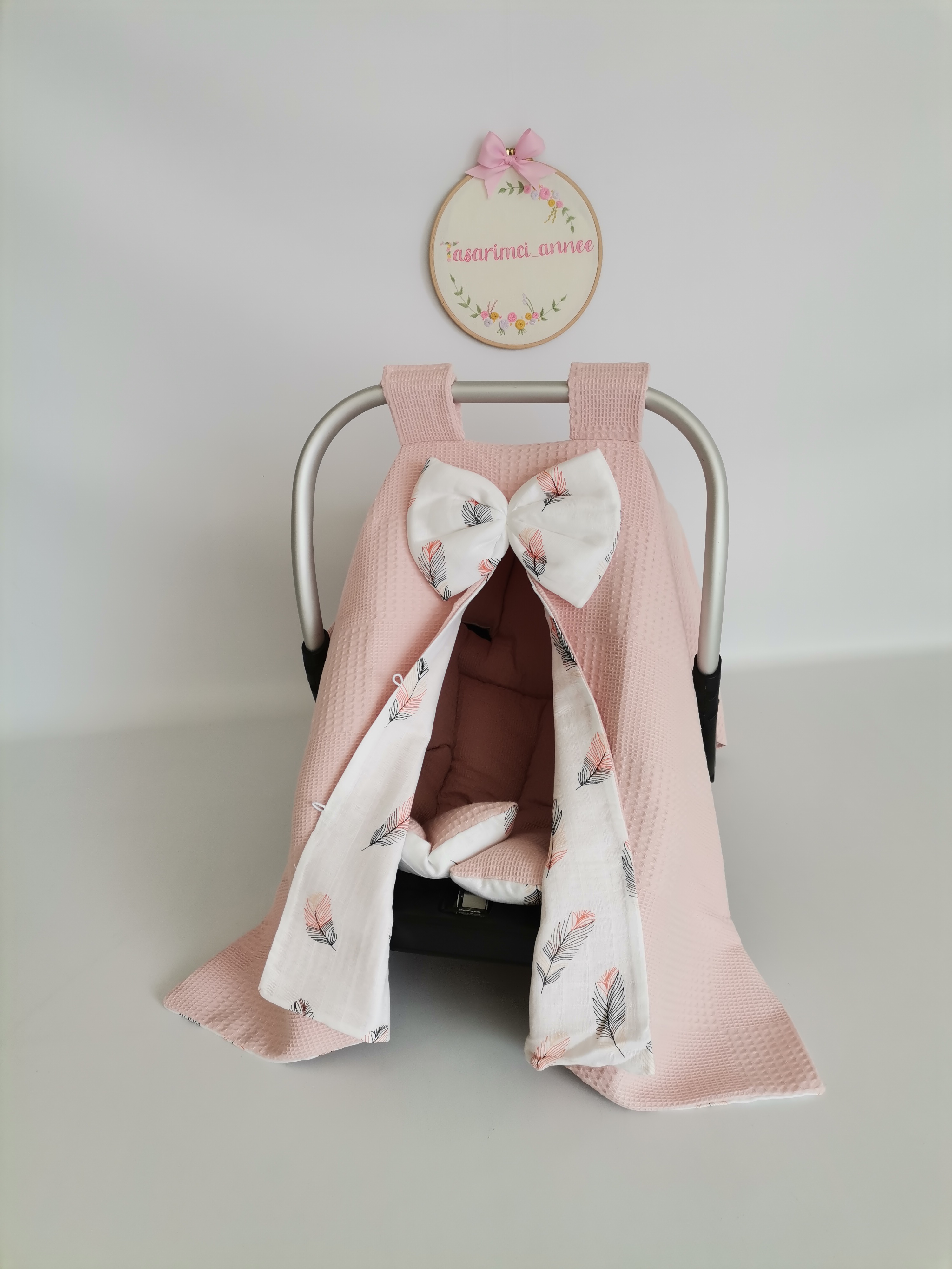 PUSET ÖRTÜSÜ PUDRA PEMBE KLASİK PİKE - PEMBE TUYLU POPLIN