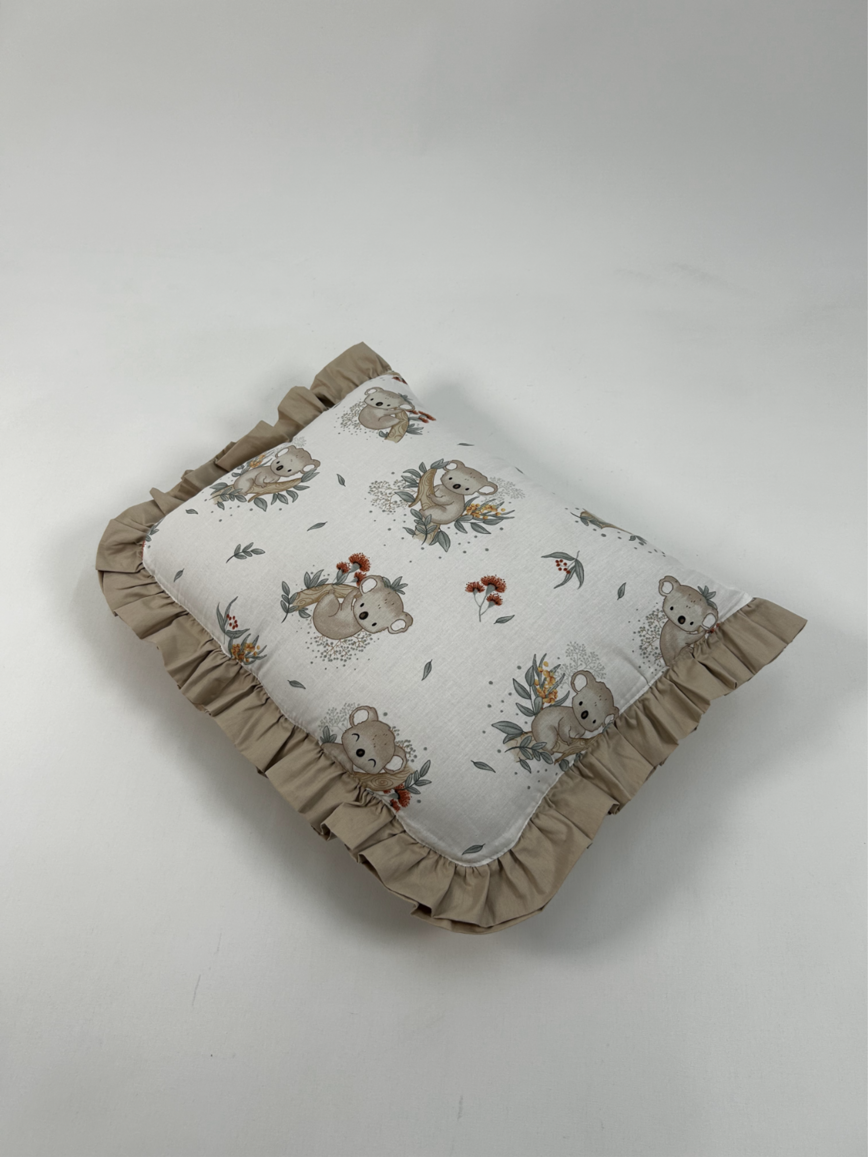 Sürpriz yastık  koala desenli poplin - bej poplin