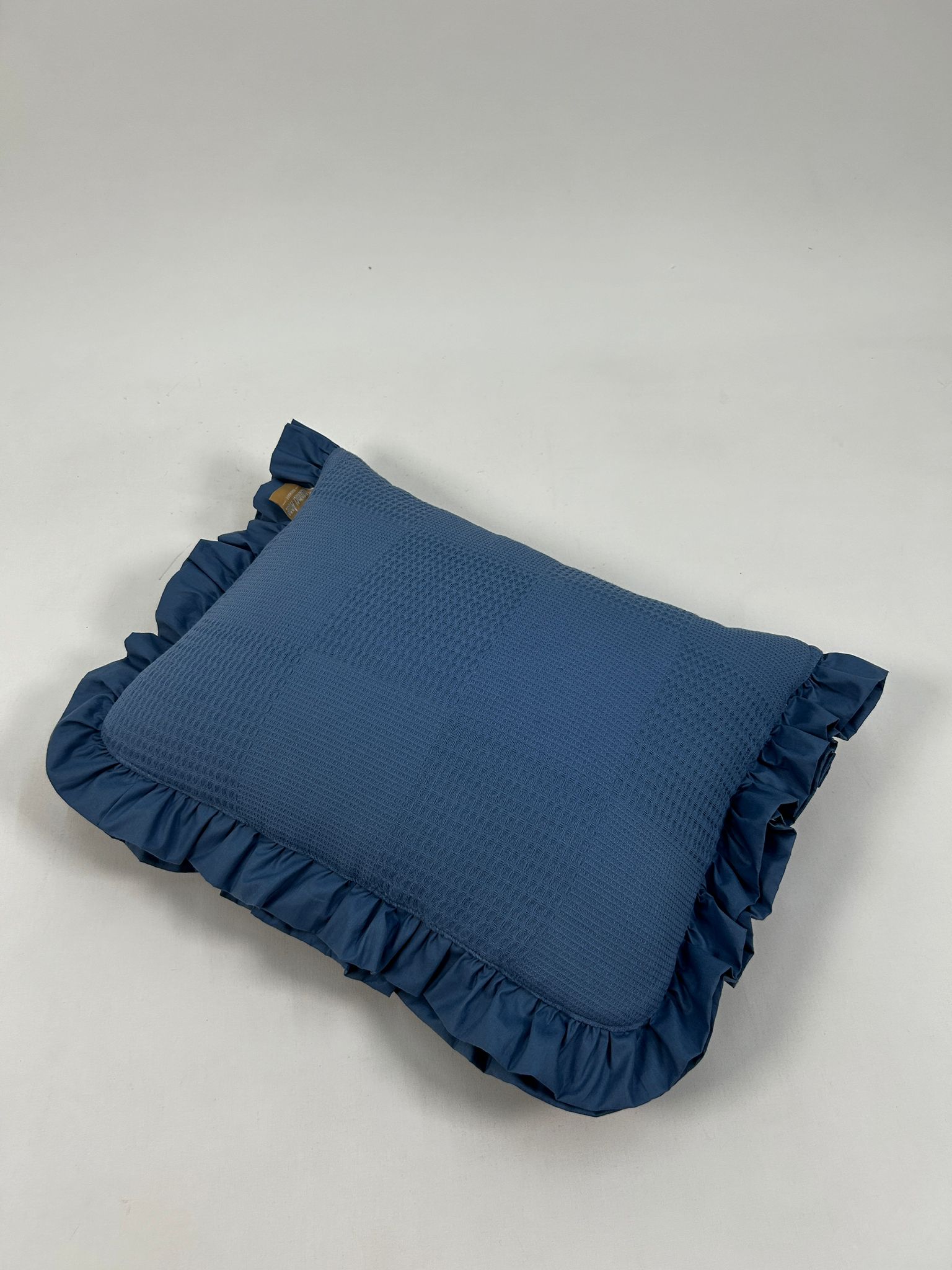 Sürpriz yastık indigo mavi waffle pike - hayvan figürlü poplin