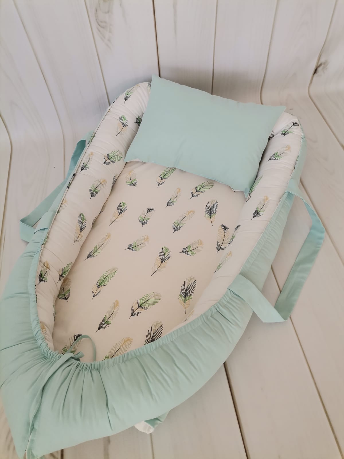 BABYNEST YEŞİL - YEŞİL TÜYLÜ POPLİN