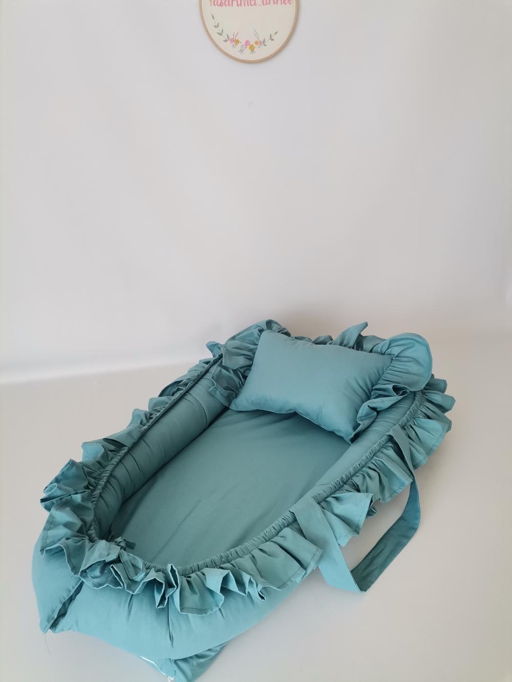 BABYNEST PETROL YEŞİLİ POPLİN FIRFIRLI 