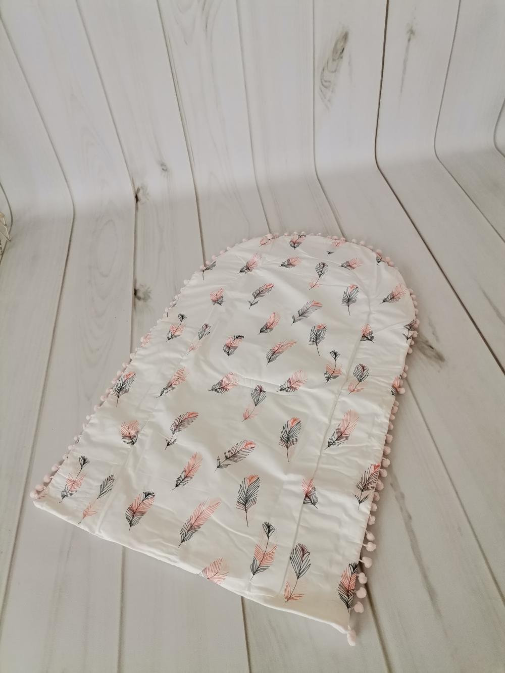 Alt açma matı krem waffle pike - pembe tüylü poplin
