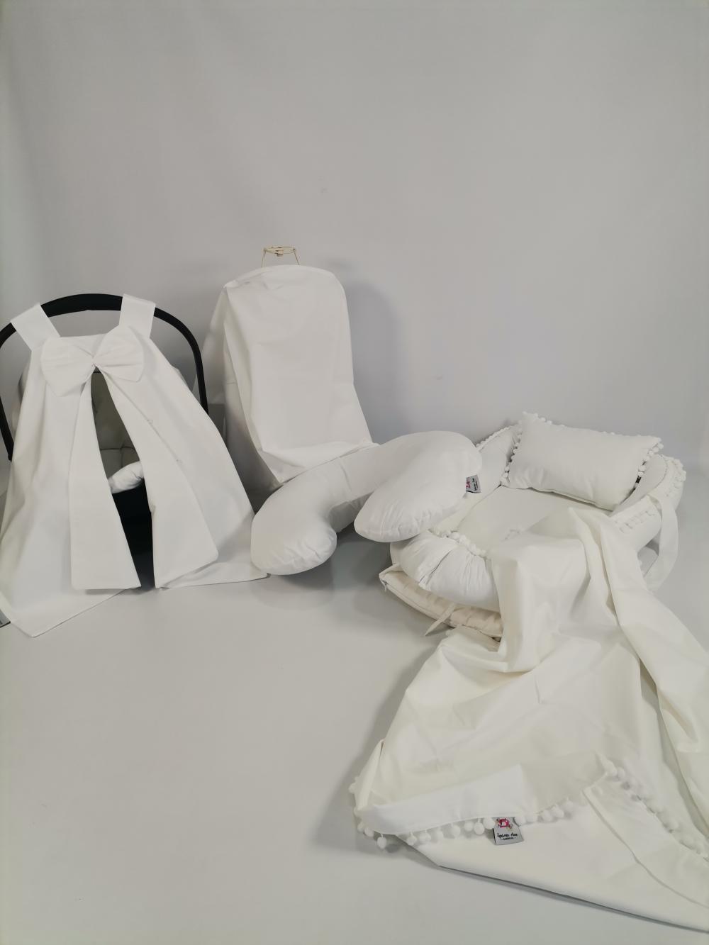 Babynest 8'li set beyaz poplin