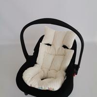 Babynest 8'li set krem örgü pike - karacalı poplin