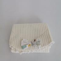 Babynest 8'li set krem örgü pike - karacalı poplin