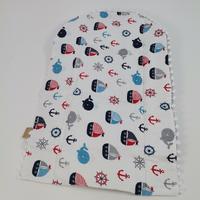 Babynest 8'li set gri waffle pike - wella denizci balinalı müslin