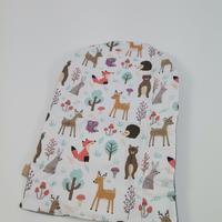 Babynest 9'lu set koyu gri waffle pike - hayvan figürlü poplin