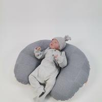 Babynest 9'lu set koyu gri waffle pike - hayvan figürlü poplin