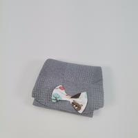 Babynest 9'lu set koyu gri waffle pike - hayvan figürlü poplin