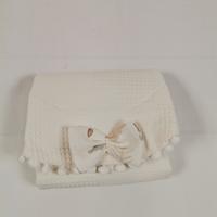 Babynest 8'li set krem waffle pike - gökkuşaklı müslin