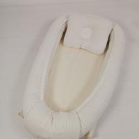 Çok amaçlı babynest krem örgü pike - krem poplin