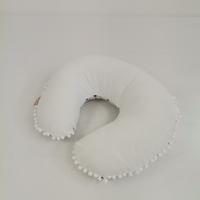 Yuvarlak babynest 9'lu set beyaz waffle pike - beyaz üstü siyah yıldızlı poplin