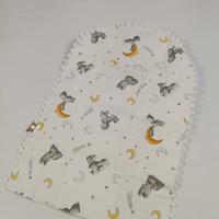 Yuvarlak babynestli 9'lu set beyaz waffle pike - wella tavşanlı müslin